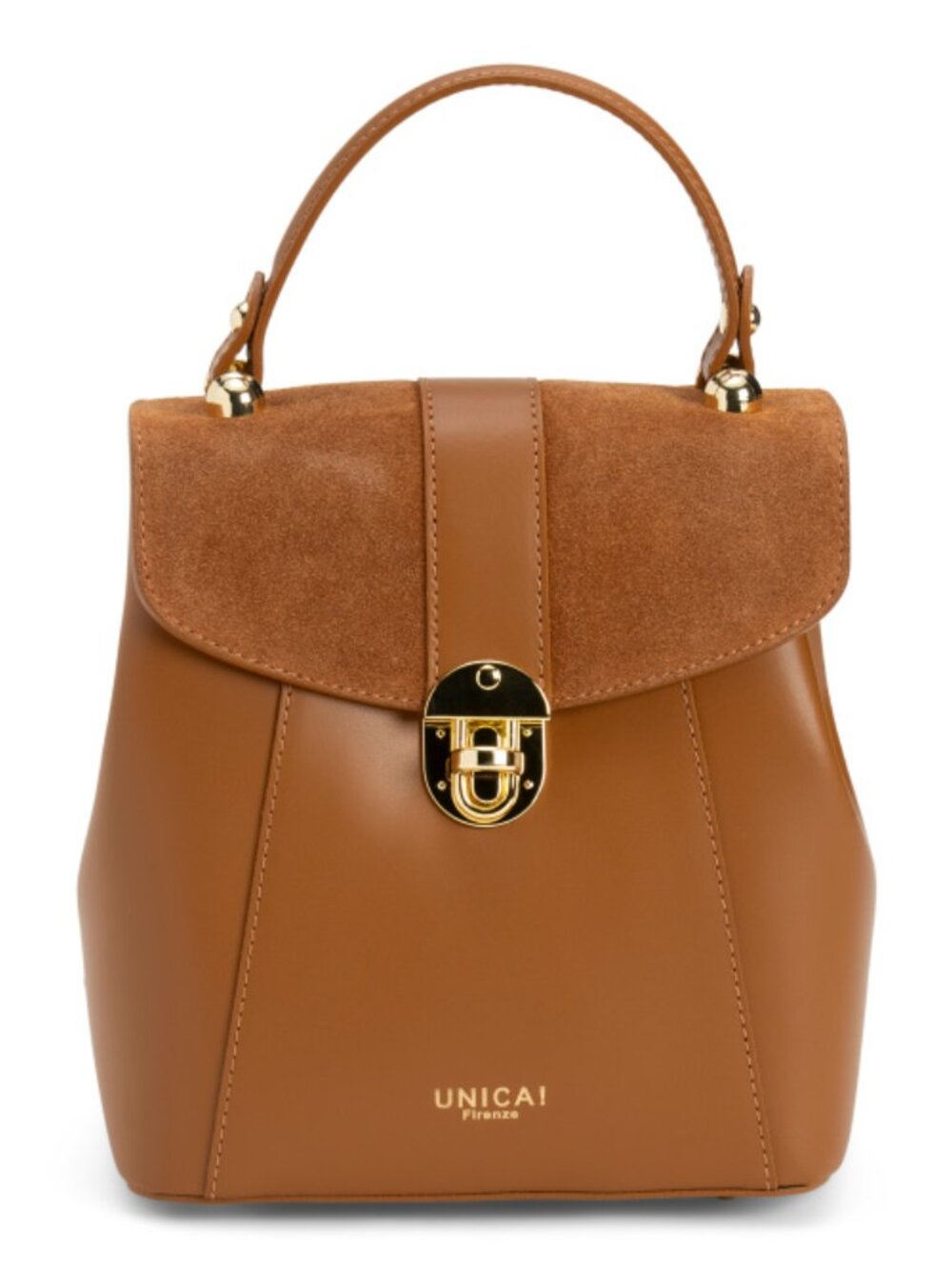 CHEVAL Made In Italy Leather Flap Backpack